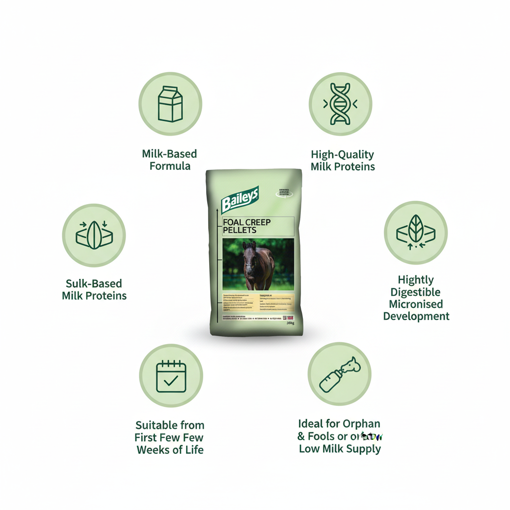 Baileys Foal Creep Pellets Infographic
