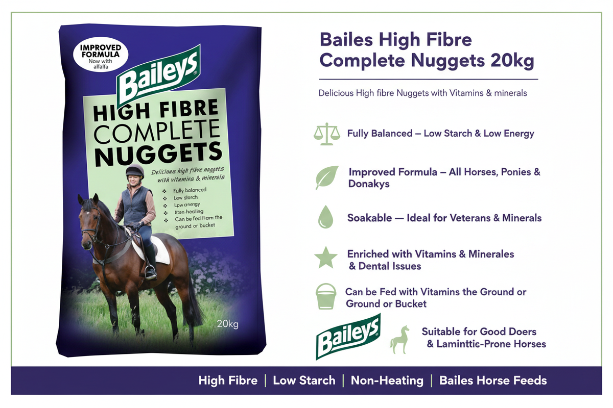 Baileys High Fibre Complete Nuggets Infographic