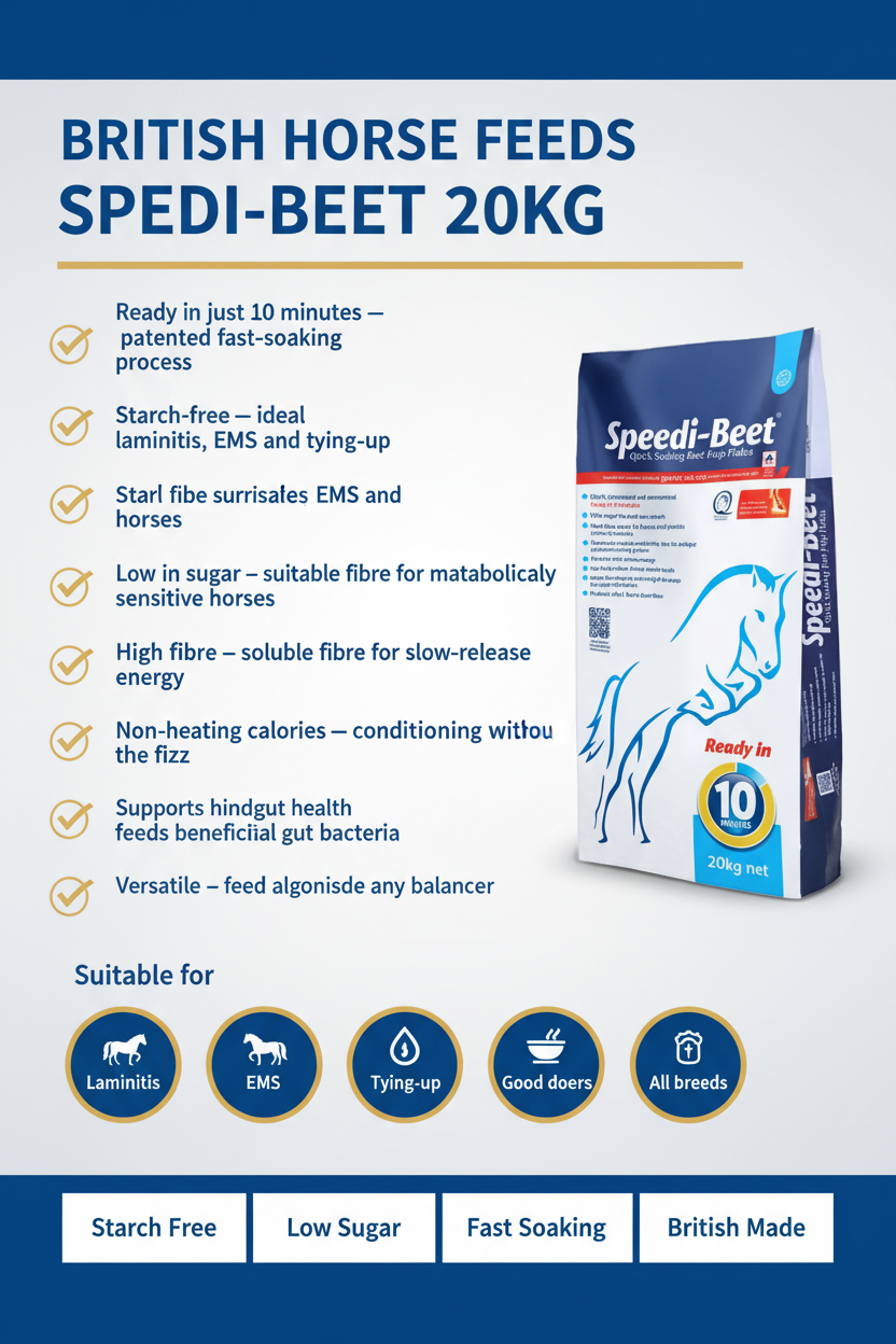 British Horse Feeds Speedi-Beet 20kg Infographic