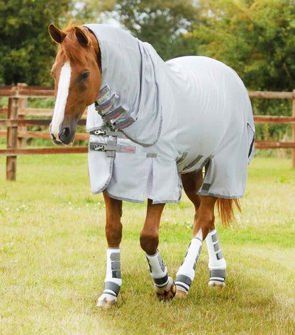 Premier Equine Bug Buster Fly Rug with Belly Flap Silver