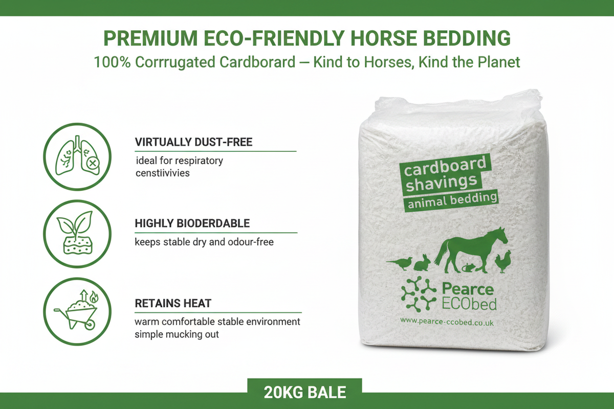 Cardboard Bedding Bale 20kg Infographic