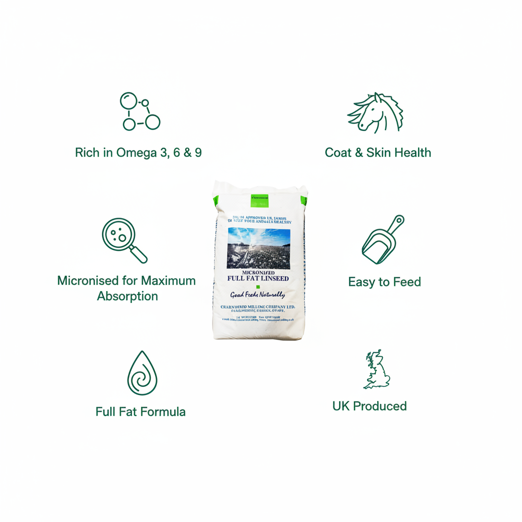 Charnwood Linseed Meal Infographic with Packshot