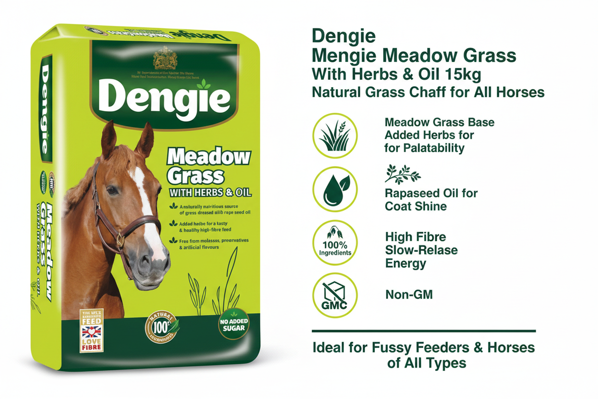Dengie Meadow Grass With Herbs & Oil Infographic