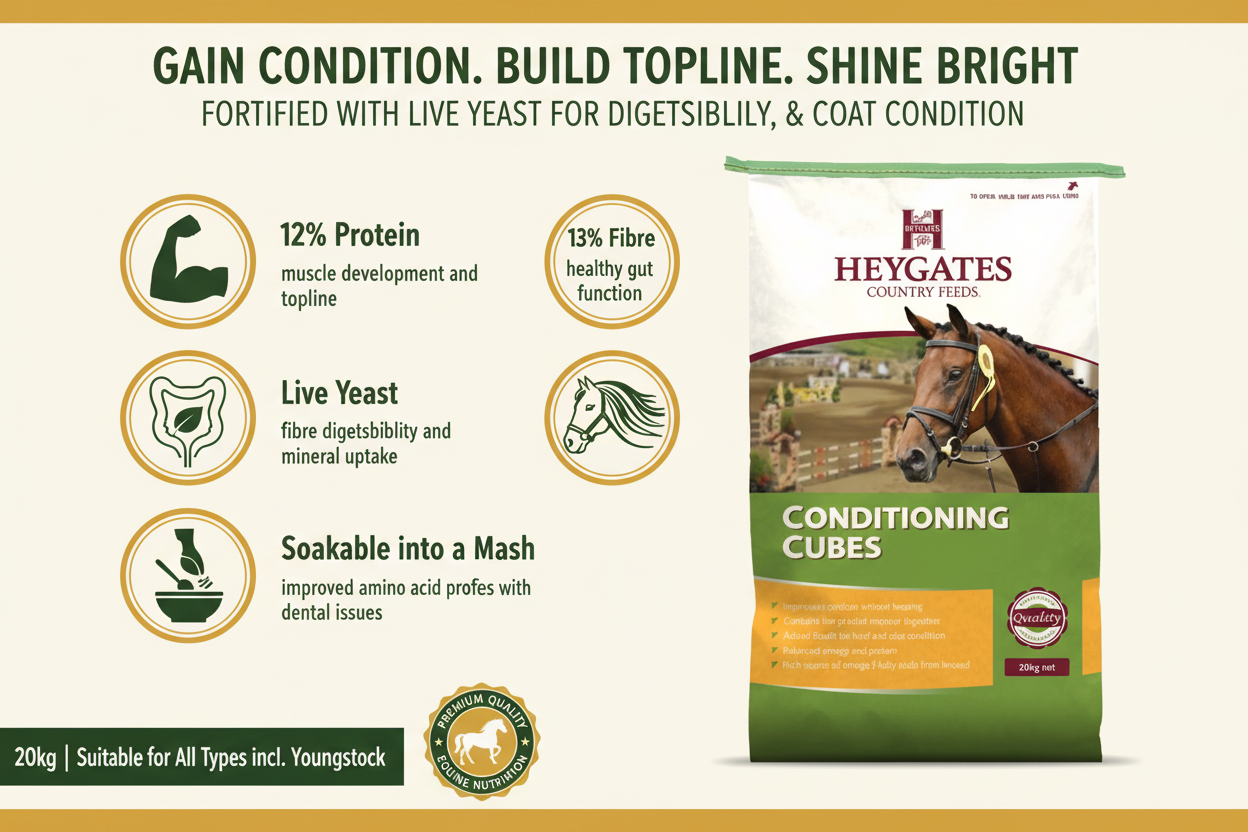 Heygates Condition Cubes 20kg Infographic