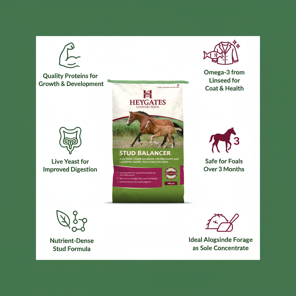 Heygates Stud Balancer Pellets Infographic