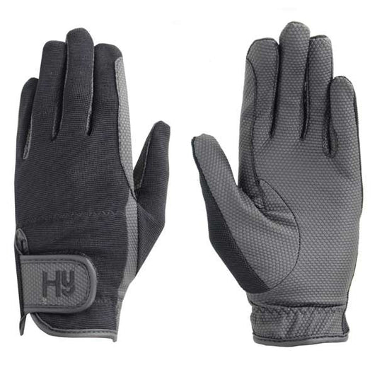 Hy Equestrian Pro Competition Grip Gloves Black