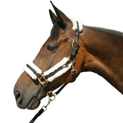 Hy Equestrian Faux Sheepskin Head Collar