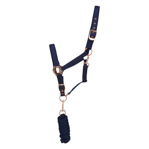 Hy Equestrian Rose Gold Head Collar & Lead Rope