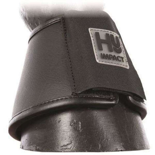 Hy Equestrian Leather Over Reach Boots Black