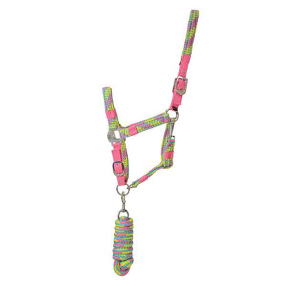 Hy Equestrian Multicolour Adjustable Head Collar With Rope