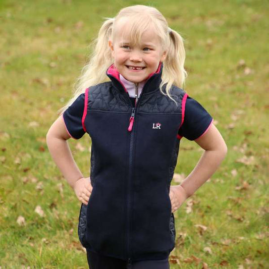 Sophia Gilet By Little Rider Navy/Pink
