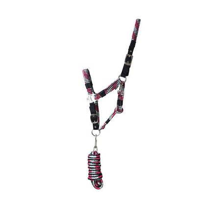 Hy Equestrian Multicolour Adjustable Head Collar With Rope
