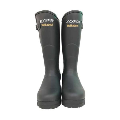 Rockfish Neoprene Lined Walkabout Wellington Boots Black