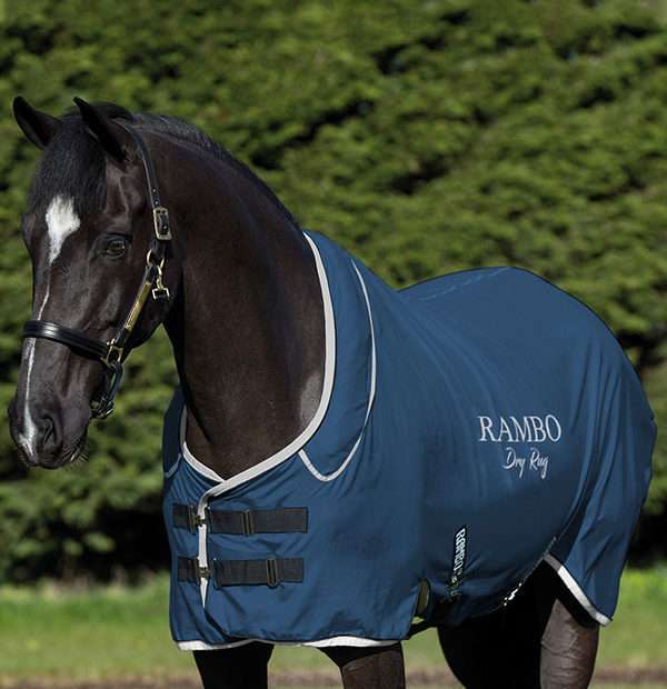 Horseware Rambo Dry Rug Supreme Navy/Silver – Equi Supermarket
