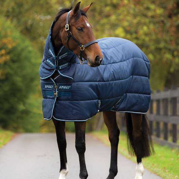 Horseware Amigo Insulator Heavy With Hood Navy/White