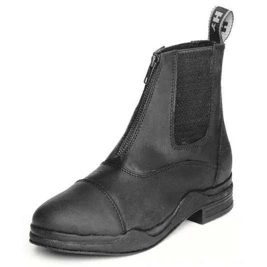 Hy Equestrian Wax Leather Zip Jodhpur Boot