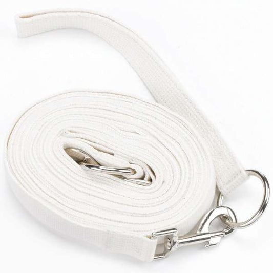 Hy Equestrian Draw Reins With Clips 13ft White