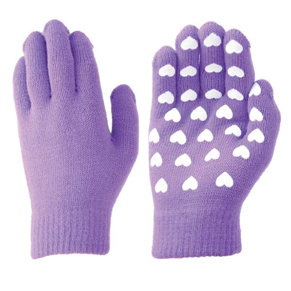 Hy Equestrian Magic Patterned Gloves Purple Hearts