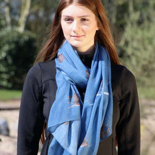 Hy Equestrian Stag Print Scarf