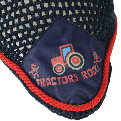 Hy Equestrian Tractors Rock Fly Veil Navy/Red