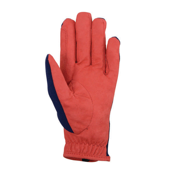 Hy Equestrian Tractors Rock Gloves Navy/Red