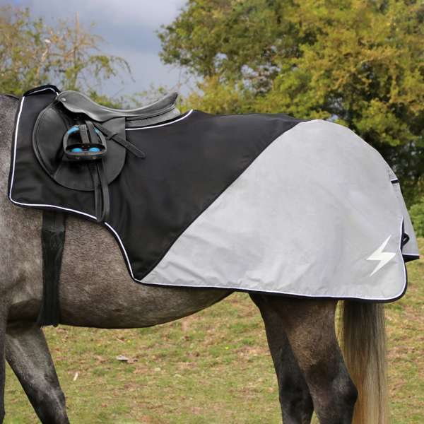 Hy Equestrian Silva Flash Waterproof Exercise Sheet Black/Reflective Silver