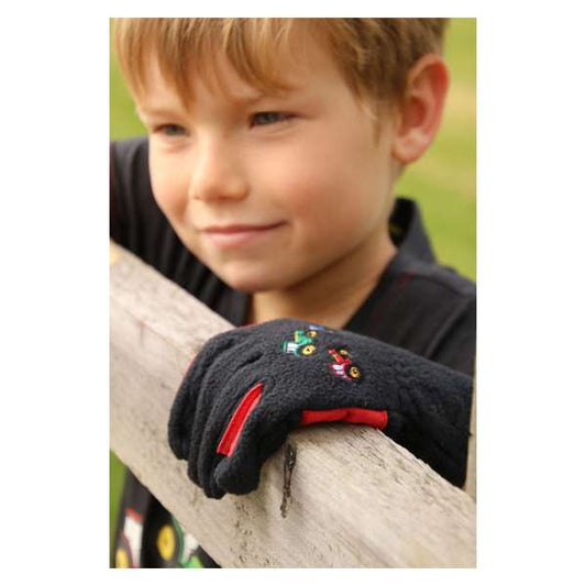 Tractor Collection Fleece Gloves By Little Knight