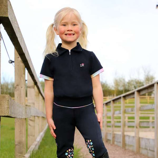 Dazzling Dream Polo Shirt By Little Rider Navy/Pastel