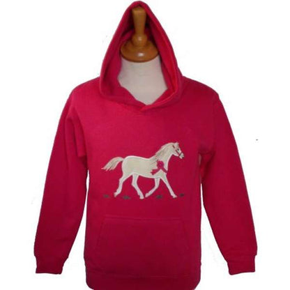 British Country Collection Champion Pony Kids Hoodie Fuchsia