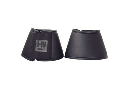 Hy Equestrian Leather Over Reach Boots Black