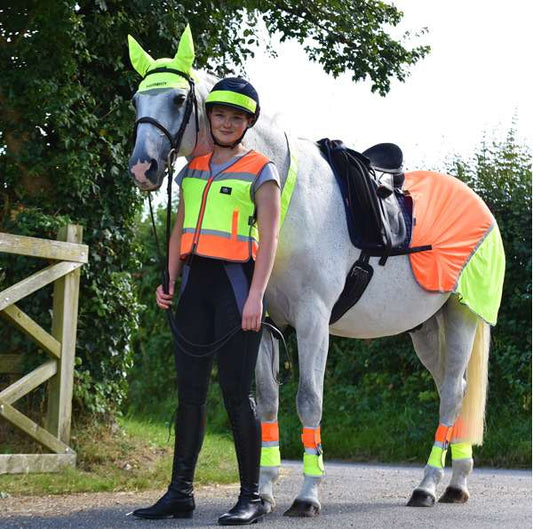 Equisafety Multicoloured Waistcoat Yellow & Orange Adult